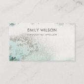 Emerald Green Silver Agate Blank Display Card Visitenkarte (Vorderseite)