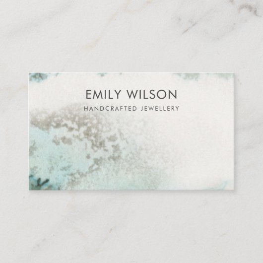 Emerald Green Silver Agate Blank Display Card Visitenkarte (Vorderseite)