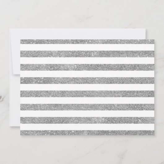 Emerald Green Silver White Foto Quinceanera Einladung (Rückseite)