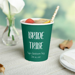 Emerald Green Simple Color Wedding Bribe Stamm Pappbecher