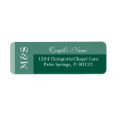Emerald Green Simple Modern Chic Script Wedding (Vorne)