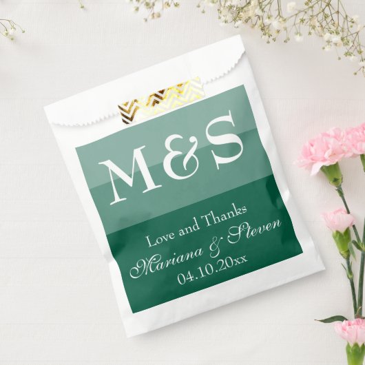 Emerald Green Simple Modern Wedding Geschenktütchen (Versiegelt)