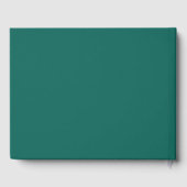 Emerald Green Simple Moderne Minimalistische Hochz Gästebuch (Rückseite)