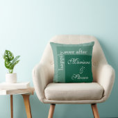 Emerald Green Simple Script Wedding Kissen (Stuhl )