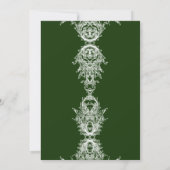 Emerald Green Skeleton Skull Rose Gothic Wedding Einladung (Rückseite)