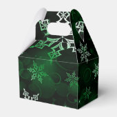 Emerald Green Snowflake Motif Gable Geschenkschachtel (Rückseite)
