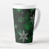 Emerald Green Snowflake Motif Milchtasse (Rechte Ecke)