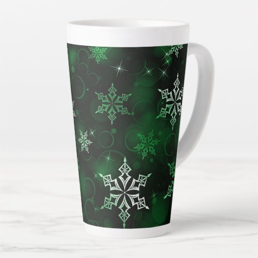 Emerald Green Snowflake Motif Milchtasse (Rechte Ecke)