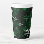 Emerald Green Snowflake Motif Milchtasse (Vorderseite)