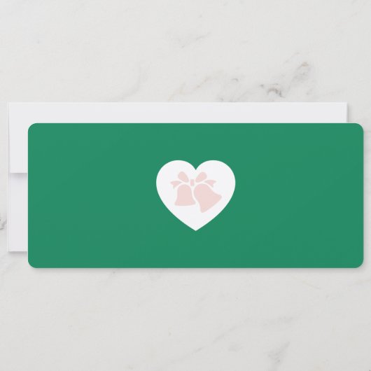 Emerald Green & Soft Blush Boarding Pass Wedding Einladung (Rückseite)