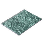 Emerald Green Sparkle Glitzer Notizblock (Linke Seite)