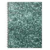 Emerald Green Sparkle Glitzer Notizblock (Vorderseite)