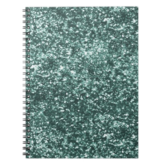 Emerald Green Sparkle Glitzer Notizblock (Vorderseite)