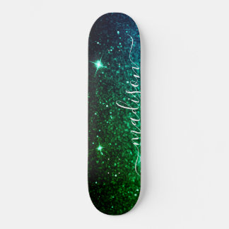 Emerald Green Sparkone Glitzer Personalisiert Skateboard