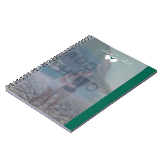 Emerald Green Spiral Foto Notebook Notizblock (Linke Seite)