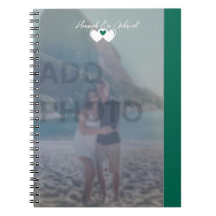 Emerald Green Spiral Foto Notebook Notizblock