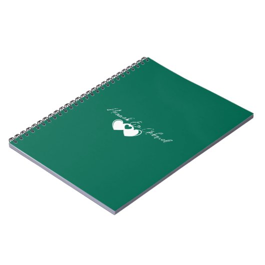 Emerald Green Spiral Notebook Notizblock (Linke Seite)