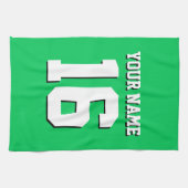 Emerald Green Sports Jersey Team Jersey Handtuch (Horizontal)