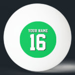 Emerald Green Sports Jersey Team Jersey Tischtennisball<br><div class="desc">Emerald Green Team Jersey / Sports Jersey / Football Jersey Anpassen Sie dies mit Ihrem eigenen Namen oder Teamnamen und einer Nummer. Sie können Größe, Farbe und Platzierung des Textes ändern, wenn Sie Änderungen vornehmen, den Text-Schatten entfernen, Text und / oder Bilder Ihrer eigenen, um Ihr eigenes einzigartiges Design und...</div>