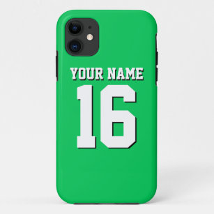 Emerald Green Sporty Team Jersey iPhone 11 Hülle