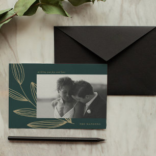 Emerald Green Sprout Foto Feiertagskarte