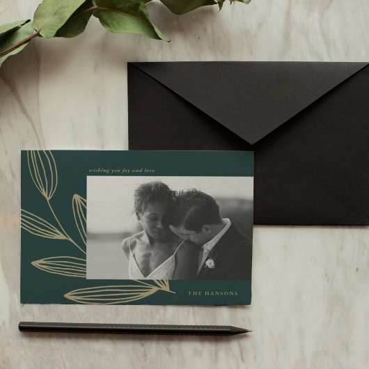 Emerald Green Sprout Foto Feiertagskarte