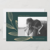 Emerald Green Sprout Foto Feiertagskarte (Vorderseite)