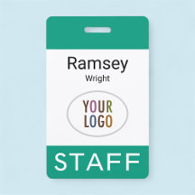 Emerald Green Staff Name Abzeichen Clip Reel Lanya