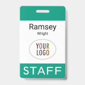 Emerald Green Staff Name Abzeichen Clip Reel Lanya Ausweis (Vorderseite)