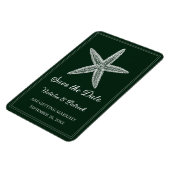 Emerald Green Starfish speichern das Datumsmagazin Magnet (Linke Seite)