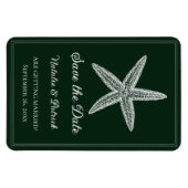 Emerald Green Starfish speichern das Datumsmagazin Magnet (Horizontal)