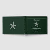 Emerald Green Starfish Wedding Gästebuch (Voll)