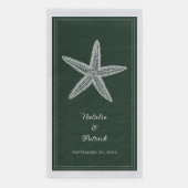 Emerald Green Starfish Wedding Serviette (Vorderseite)