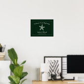 Emerald Green Starfish Wedding Welcome Poster (Heimbüro)