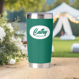 Emerald Green stilisiert Wedding Bridesmaid Thermobecher
