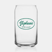 Emerald Green Stilisname Bridesmaid Glass Dosenglas (Vorderseite)