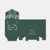 Emerald Green String Lights Floral Wedding Geschenkschachtel (Ungefaltet)