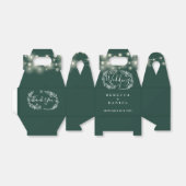 Emerald Green String Lights Floral Wedding Geschenkschachtel (Ungefaltet)