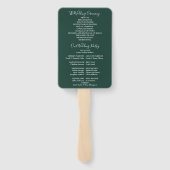 Emerald Green String Lights Hochzeitsprogramm Fächer (Rückseite)