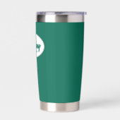 Emerald Green Stylized Wedding Trauzeuge Thermobecher (Links)