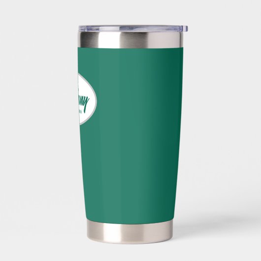 Emerald Green Stylized Wedding Trauzeuge Thermobecher (Links)