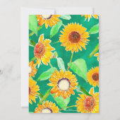 Emerald Green Sunblumen Einladung (Rückseite)