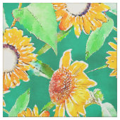 Emerald Green Sunblumen Stoff (Muster)