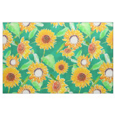 Emerald Green Sunblumen Stoff (Fat Quarter (45,7 x 55,9 cm))