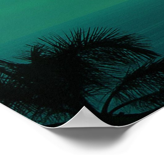 Emerald Green Sunset Poster (Ecke)