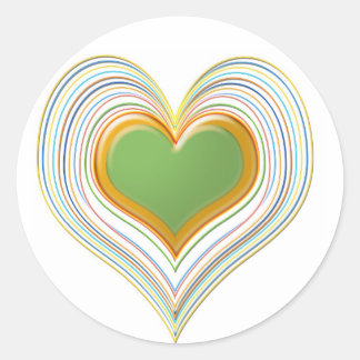 Emerald Green Sweet Hearts - Kids Store Runder Aufkleber