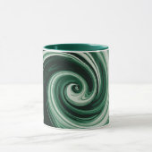 Emerald Green Swirl Abstraction Tasse (Zentrum)