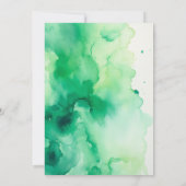 Emerald Green Tiara Quinceañera Rose Blumenbogen Einladung (Rückseite)