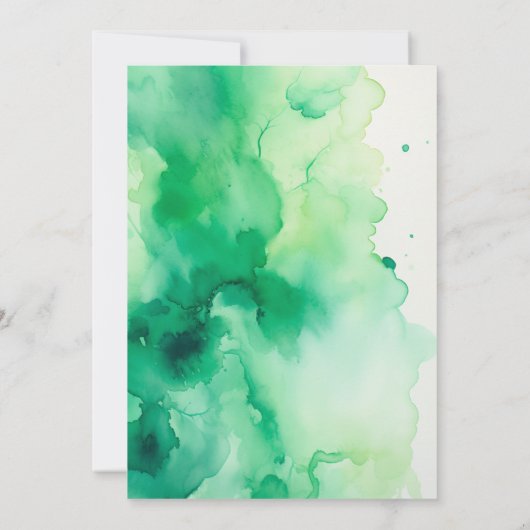 Emerald Green Tiara Quinceañera Rose Blumenbogen Einladung (Rückseite)