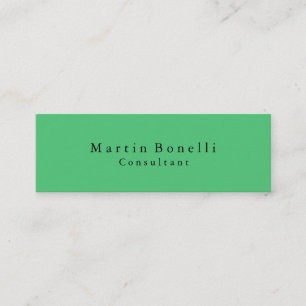 Emerald Green Traditional Clean Business Card Mini Visitenkarte